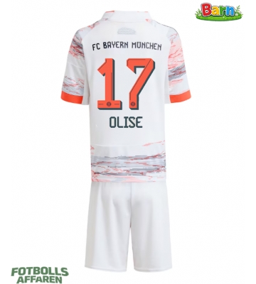Bayern Munich Michael Olise #17 Bortaställ Barn 2025-26 Kortärmad (+ Korta byxor)